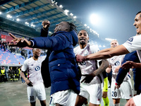 Ngal'ayel Mukau of LOSC Lille celebrates the victory with his teammates at the end of the UEFA Champions League 2024/25 League Phase MD5 mat...