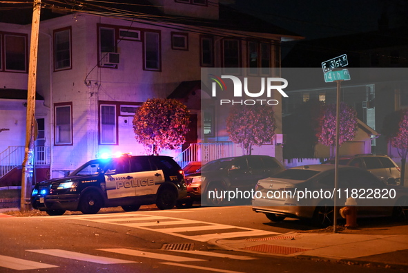 Two people are shot in the area of East 31st Street and 14th Avenue in Paterson, New Jersey, United States, on November 29, 2024. At approxi...