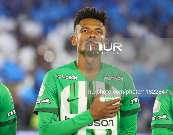 William Tesillo of Atletico Nacional participates in the match of the third matchday of the group A semifinals of the BetPlay DIMAYOR II 202...