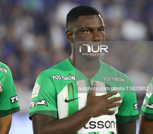 Marino Hinestroza of Atletico Nacional participates in the match of the third matchday of the group A semifinals of the BetPlay DIMAYOR II 2...