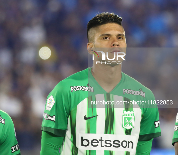 Sebastian Guzman of Atletico Nacional plays during the match of the third matchday of the group A semifinals of the BetPlay DIMAYOR II 2024...