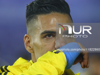 Radamel Falcao Garcia of Millonarios F.C. participates in the match on matchday 3 of the group A semi-finals of the BetPlay DIMAYOR II 2024...