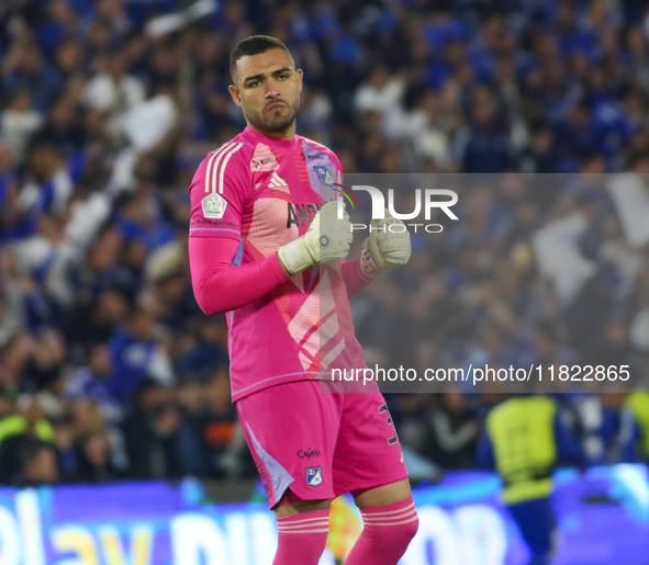 Alvaro Montero of Millonarios plays during the match of the 3rd date of the semifinal quadrangulars of group A for the BetPlay DIMAYOR II 20...