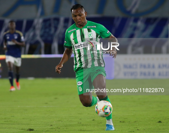 Alfredo Morelos controls the ball during the match of the third date of the semifinal quadrangulars of group A for the BetPlay DIMAYOR II 20...