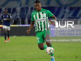 Alfredo Morelos controls the ball during the match of the third date of the semifinal quadrangulars of group A for the BetPlay DIMAYOR II 20...