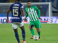 Edwin Cardona of Atletico Nacional controls the ball during the match on the third date of the semifinal quadrangulars of Group A for the Be...