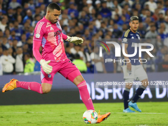 Alvaro Montero of Millonarios F.C. participates in the match of matchday 3 of the quadrangular semifinals of group A of the BetPlay League D...