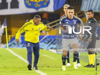 Radamel Falcao Garcia of Millonarios F.C. participates in the match on matchday 3 of the group A semi-finals of the BetPlay DIMAYOR II 2024...