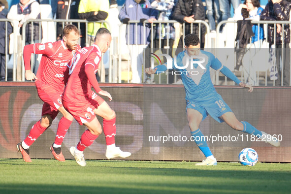 Alexander Jallow of Brescia Calcio FC carries the ball during the Italian Serie B soccer championship match between Brescia Calcio and SSC B...