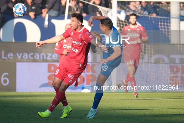 Andrija Novakovich of SSC Bari participates in the Italian Serie B soccer championship match between Brescia Calcio and SSC Bari at Mario Ri...