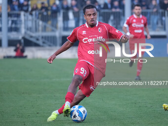 Mehdi Dorval of SSC Bari carries the ball during the Italian Serie B soccer championship match between Brescia Calcio and SSC Bari at Mario...