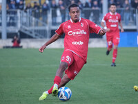 Mehdi Dorval of SSC Bari carries the ball during the Italian Serie B soccer championship match between Brescia Calcio and SSC Bari at Mario...