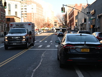 An ambulance and police are present at the scene. A woman is sexually assaulted by an unidentified male suspect in the Melrose section of Br...