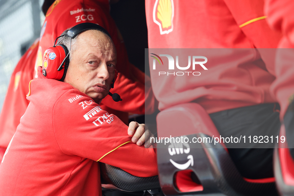 Frederic Vasseur before Sprint ahead of the Formula 1 Grand Prix of Qatar at Lusail International Circuit in Lusail, Qatar on November 30, 2...