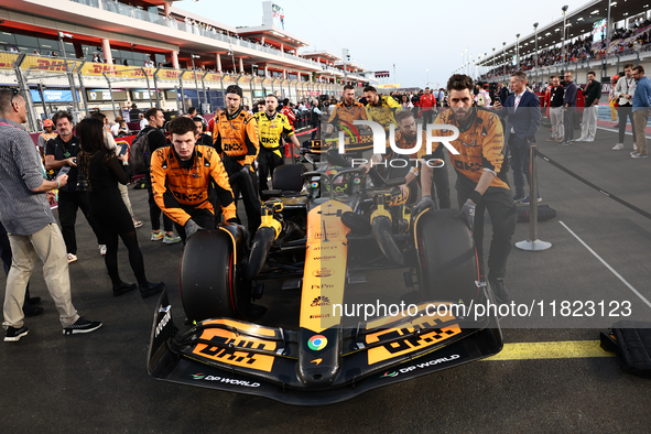 Lando Norris of McLaren before Sprint ahead of the Formula 1 Grand Prix of Qatar at Lusail International Circuit in Lusail, Qatar on Novembe...