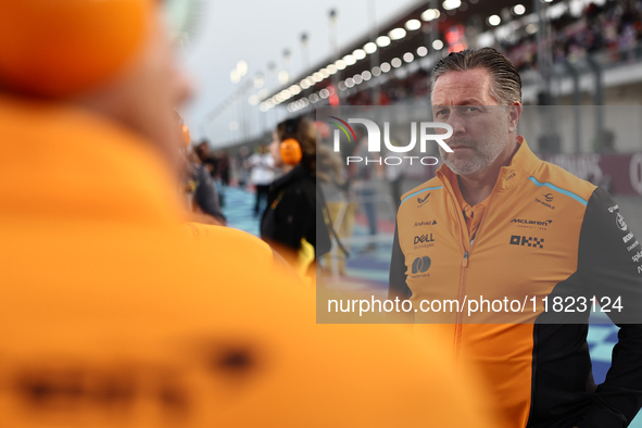 Zak Brown before Sprint ahead of the Formula 1 Grand Prix of Qatar at Lusail International Circuit in Lusail, Qatar on November 30, 2024. 