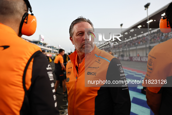 Zak Brown before Sprint ahead of the Formula 1 Grand Prix of Qatar at Lusail International Circuit in Lusail, Qatar on November 30, 2024. 