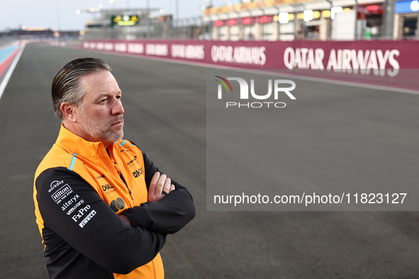 Zak Brown before Sprint ahead of the Formula 1 Grand Prix of Qatar at Lusail International Circuit in Lusail, Qatar on November 30, 2024. 