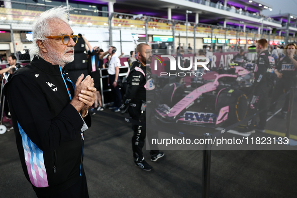 Flavio Briatore before Sprint ahead of the Formula 1 Grand Prix of Qatar at Lusail International Circuit in Lusail, Qatar on November 30, 20...