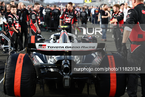 Nico Hulkenberg of Haas car before Sprint ahead of the Formula 1 Grand Prix of Qatar at Lusail International Circuit in Lusail, Qatar on Nov...