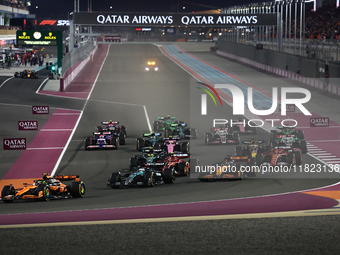 Start of Sprint ahead of the Formula 1 Grand Prix of Qatar at Lusail International Circuit in Lusail, Qatar on November 30, 2024. (