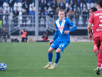 Lorenzo Dickman of Brescia Calcio FC carries the ball during the Italian Serie B soccer championship match between Brescia Calcio and SSC Ba...