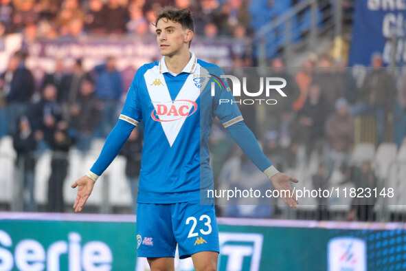 Nicolas Galazzi of Brescia Calcio FC shows disappointment during the Italian Serie B soccer championship match between Brescia Calcio and SS...