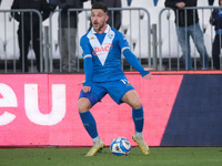 Niccolo Corrado of Brescia Calcio FC shows disappointment during the Italian Serie B soccer championship match between Brescia Calcio and SS...