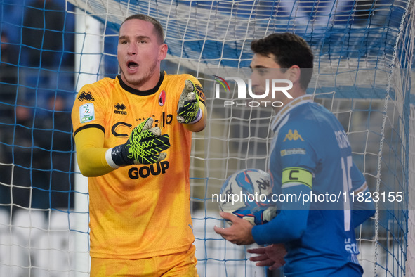 Boris Radunovic of SSC Bari shows disappointment during the Italian Serie B soccer championship match between Brescia Calcio and SSC Bari at...