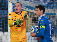 Boris Radunovic of SSC Bari shows disappointment during the Italian Serie B soccer championship match between Brescia Calcio and SSC Bari at...