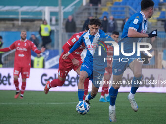 Nicolas Galazzi of Brescia Calcio FC carries the ball during the Italian Serie B soccer championship match between Brescia Calcio and SSC Ba...