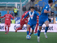 Nicolas Galazzi of Brescia Calcio FC carries the ball during the Italian Serie B soccer championship match between Brescia Calcio and SSC Ba...