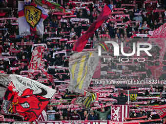  RB Leipzig fans  during the Bundesliga match between RB Leipzig and VfL Wolfsburg at Red Bull Arena, Leipzig, Germany on November 30, 2024....