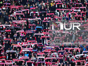  RB Leipzig fans  during the Bundesliga match between RB Leipzig and VfL Wolfsburg at Red Bull Arena, Leipzig, Germany on November 30, 2024....