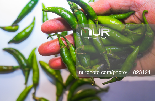  Green Chilies, Also Known As Hari Mirch In India, Are A Staple Ingredient In Indian Cooking And Are Known For Their Distinct Flavor And Int...