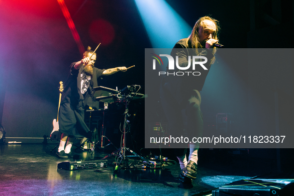 Belarusian Post-punk Band Molchat Doma Perform Live At Fabrique In Milan, Italy On November 29, 2024. 