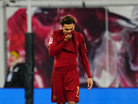 Antonio Nusa of RB Leipzig  looks on during the Bundesliga match between RB Leipzig and VfL Wolfsburg at Red Bull Arena, Leipzig, Germany on...