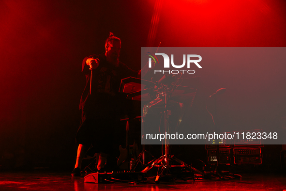 Belarusian Post-punk Band Molchat Doma Perform Live At Fabrique In Milan, Italy On November 29, 2024. 