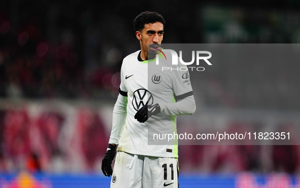 Tiago Tomas of VfL Wolfsburg  looks on during the Bundesliga match between RB Leipzig and VfL Wolfsburg at Red Bull Arena, Leipzig, Germany...