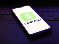 The Cash App logo appears on the screen of a smartphone in Reno, United States, on November 30, 2024. (