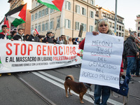 Citizens and activists gather to participate in a demonstration in solidarity with the Palestinian people in Rome, Italy, on November 30, 20...