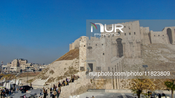 Aerial footage of the city of Aleppo on Saturday, November 30, 2024, following its takeover by rebel forces