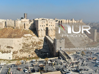 Aerial footage of the city of Aleppo on Saturday, November 30, 2024, following its takeover by rebel forces(