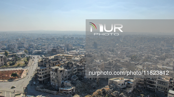 Aerial footage of the city of Aleppo on Saturday, November 30, 2024, following its takeover by rebel forces