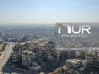 Aerial footage of the city of Aleppo on Saturday, November 30, 2024, following its takeover by rebel forces(