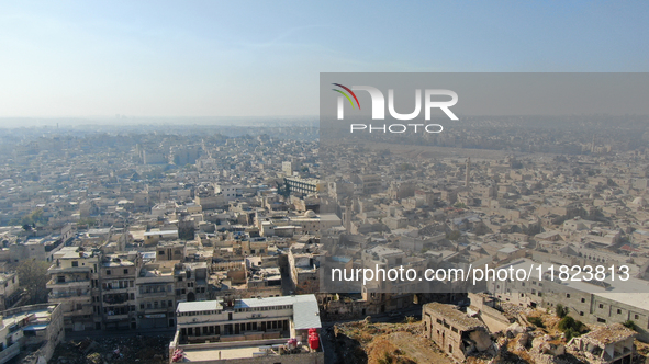 Aerial footage of the city of Aleppo on Saturday, November 30, 2024, following its takeover by rebel forces