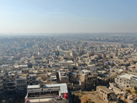 Aerial footage of the city of Aleppo on Saturday, November 30, 2024, following its takeover by rebel forces(