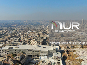 Aerial footage of the city of Aleppo on Saturday, November 30, 2024, following its takeover by rebel forces(