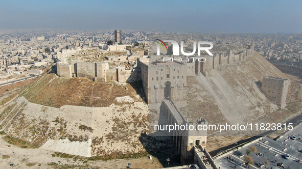 Aerial footage of the city of Aleppo on Saturday, November 30, 2024, following its takeover by rebel forces