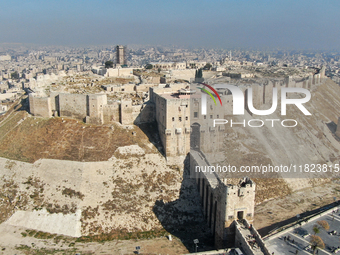 Aerial footage of the city of Aleppo on Saturday, November 30, 2024, following its takeover by rebel forces(